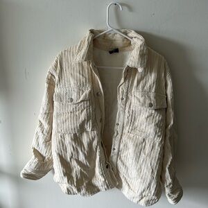 BDG Cream Corduroy Shirt/Jacket